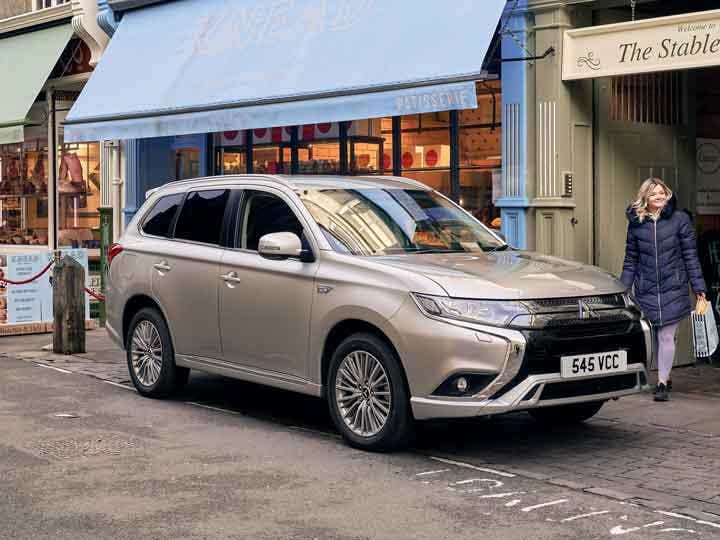 Outlander PHEV parked in town